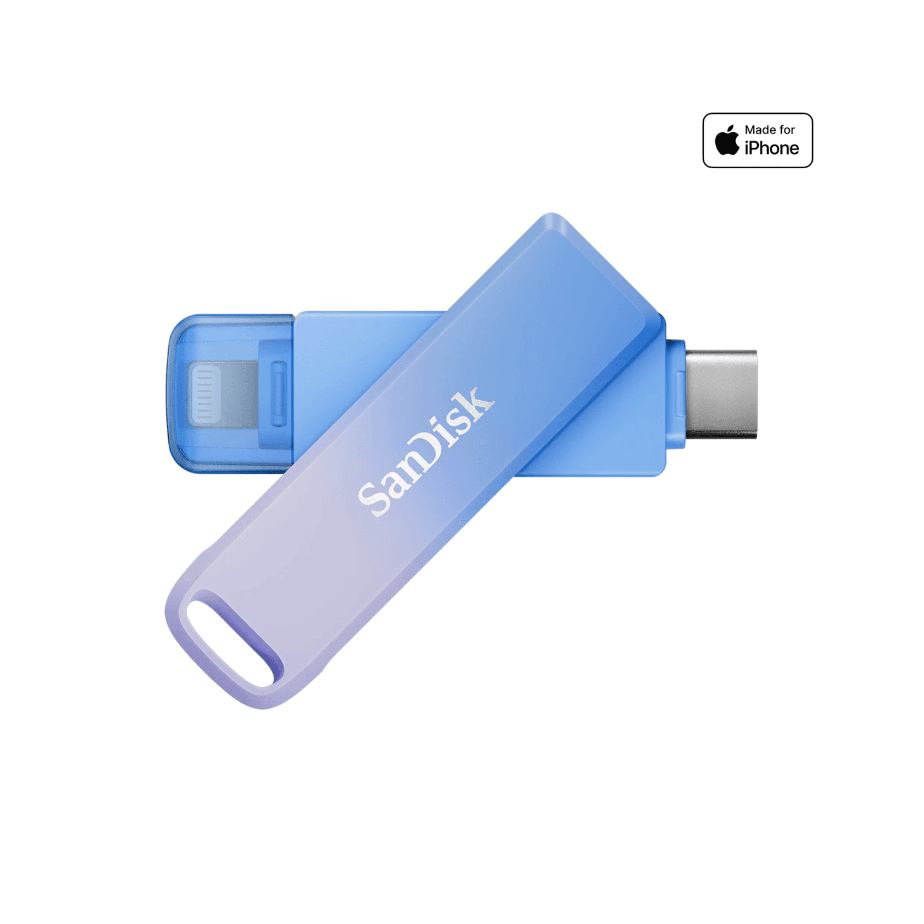 SanDisk Creator Phone Drive includes USB-Type C™ and Lightning connectors, 128GB — image 1
