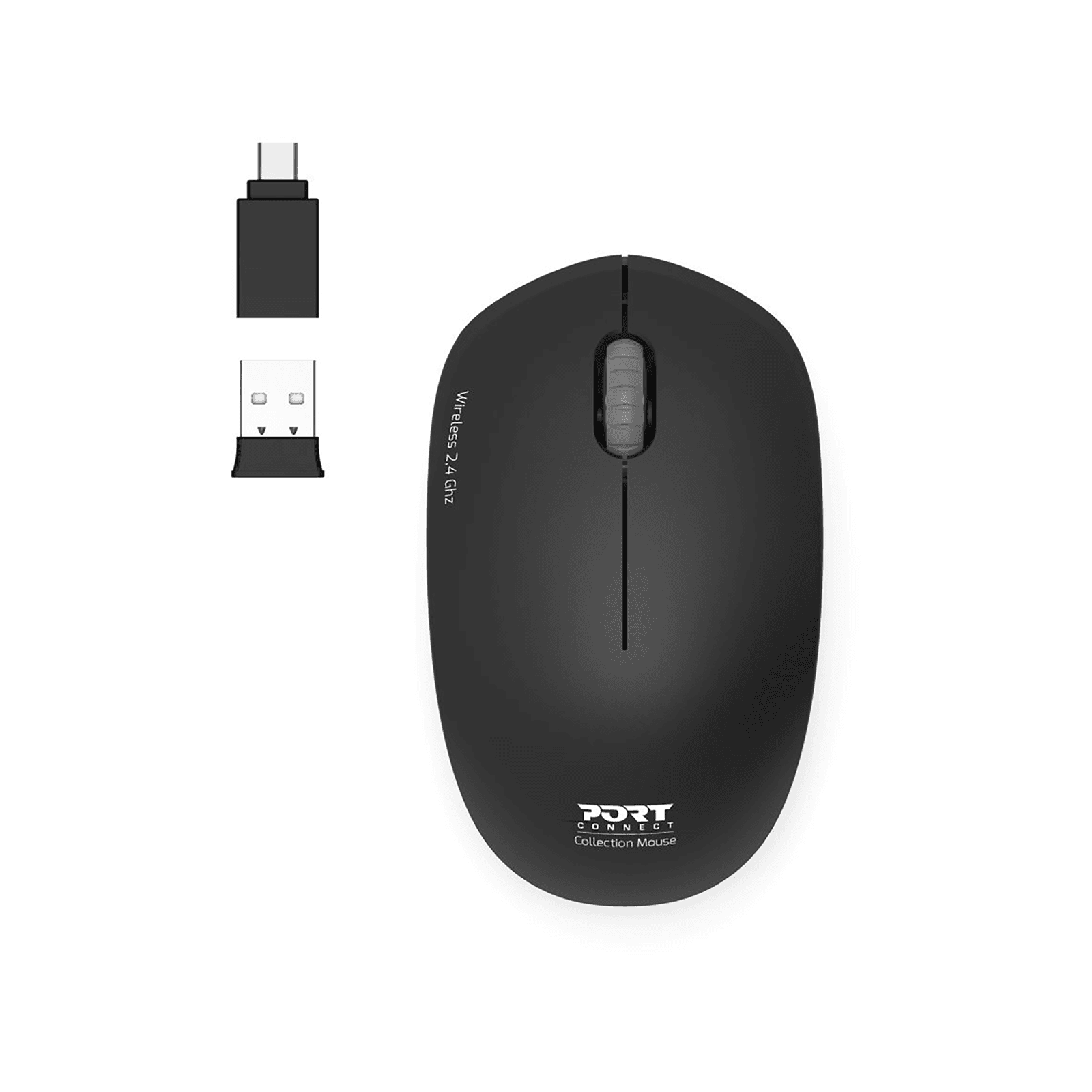 Port 2.4GHz Collection II Graphite Wireless Mouse — image 1