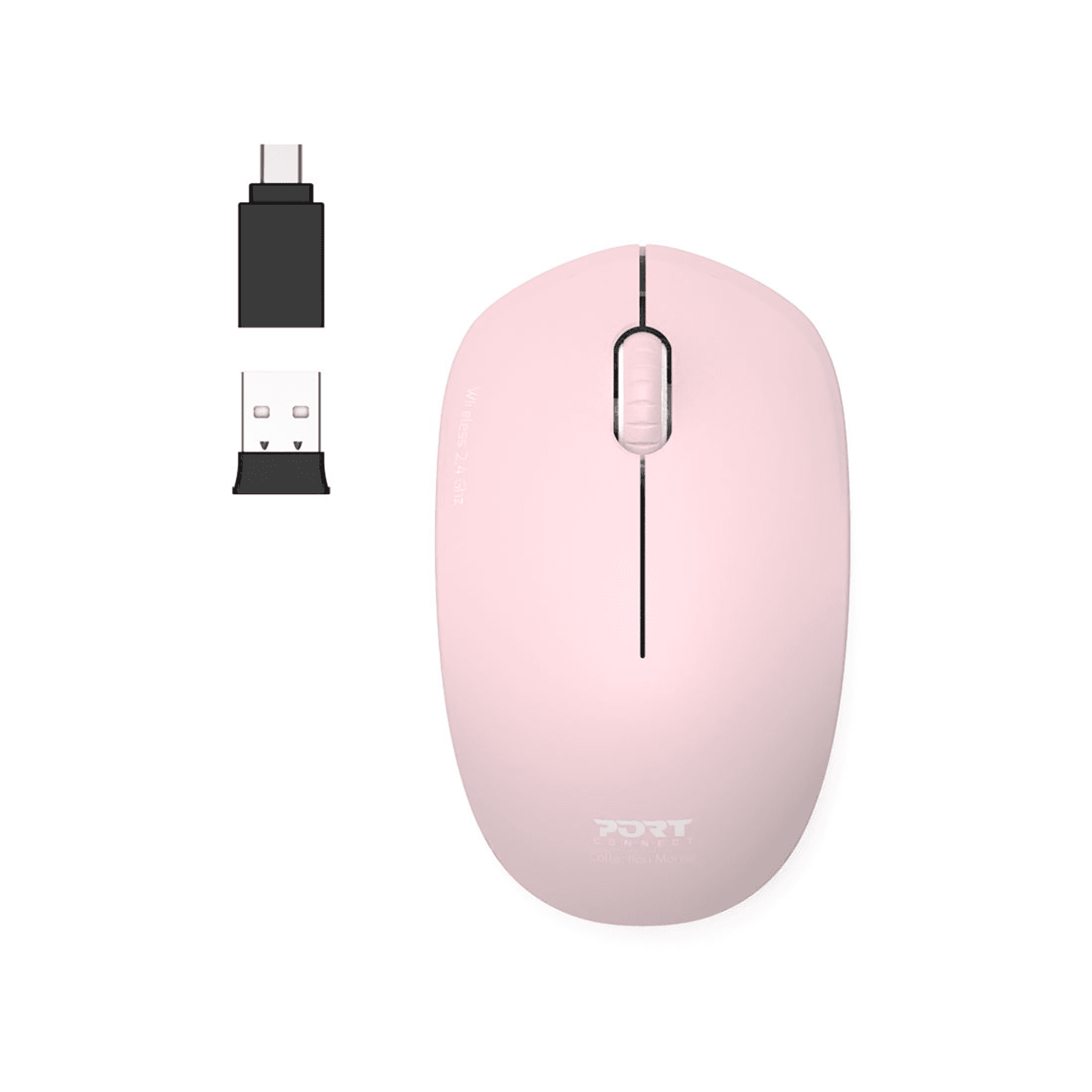 Port 2.4GHz Collection II Blush Wireless Mouse — image 1