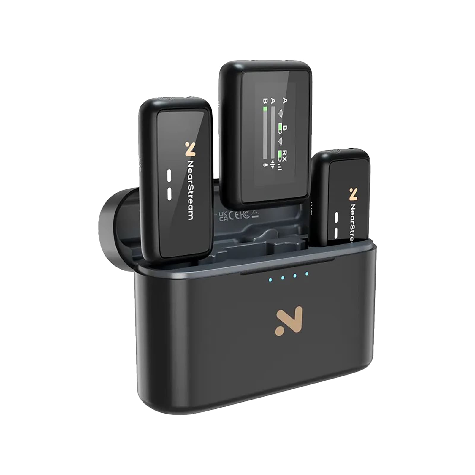 NearStream AWM20T AI Noise-Canceling Premium Lavalier Dual Wireless Microphones — image 1