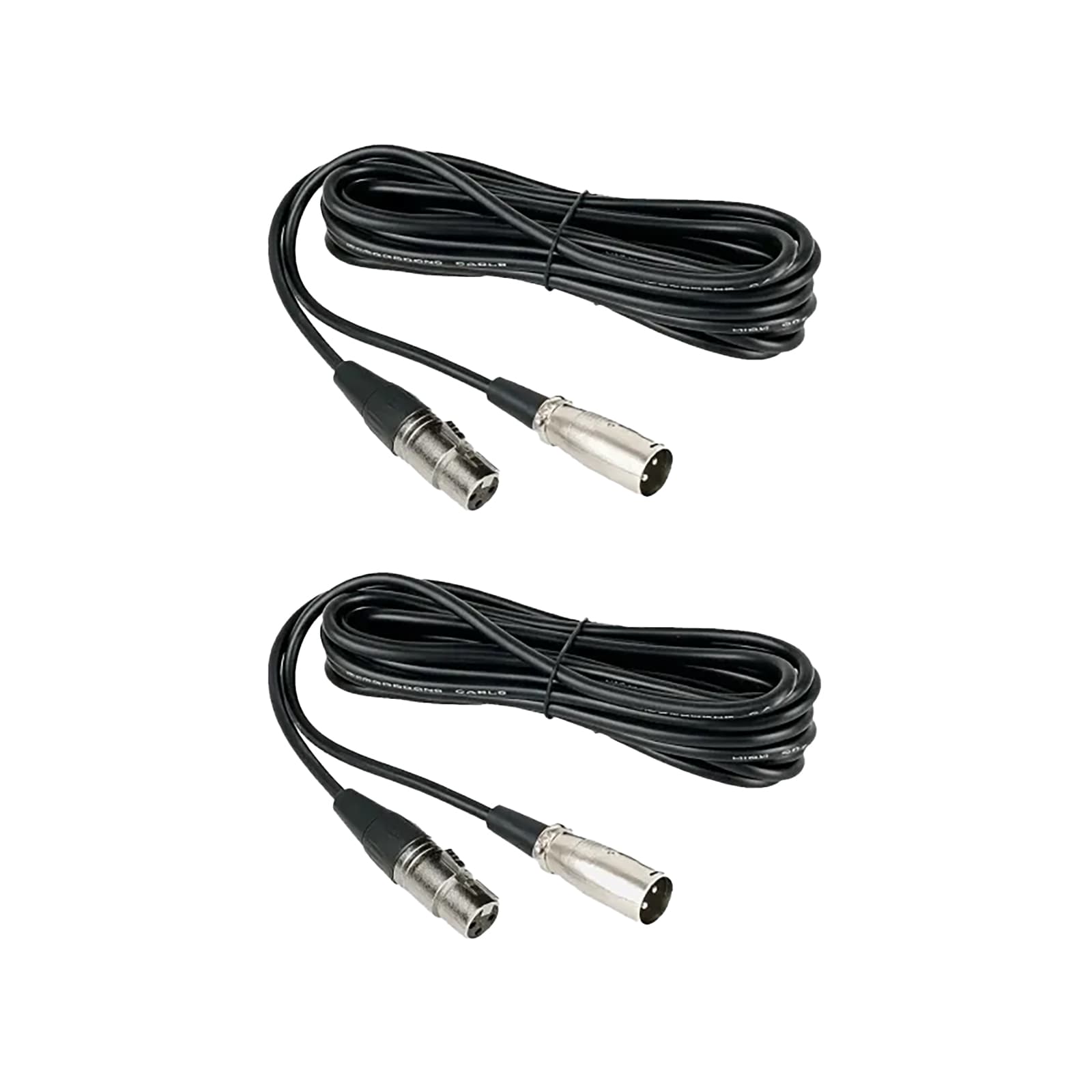 NearStream Balanced XLR Male to Female Microphone Cable 2m - 2 pack — image 1