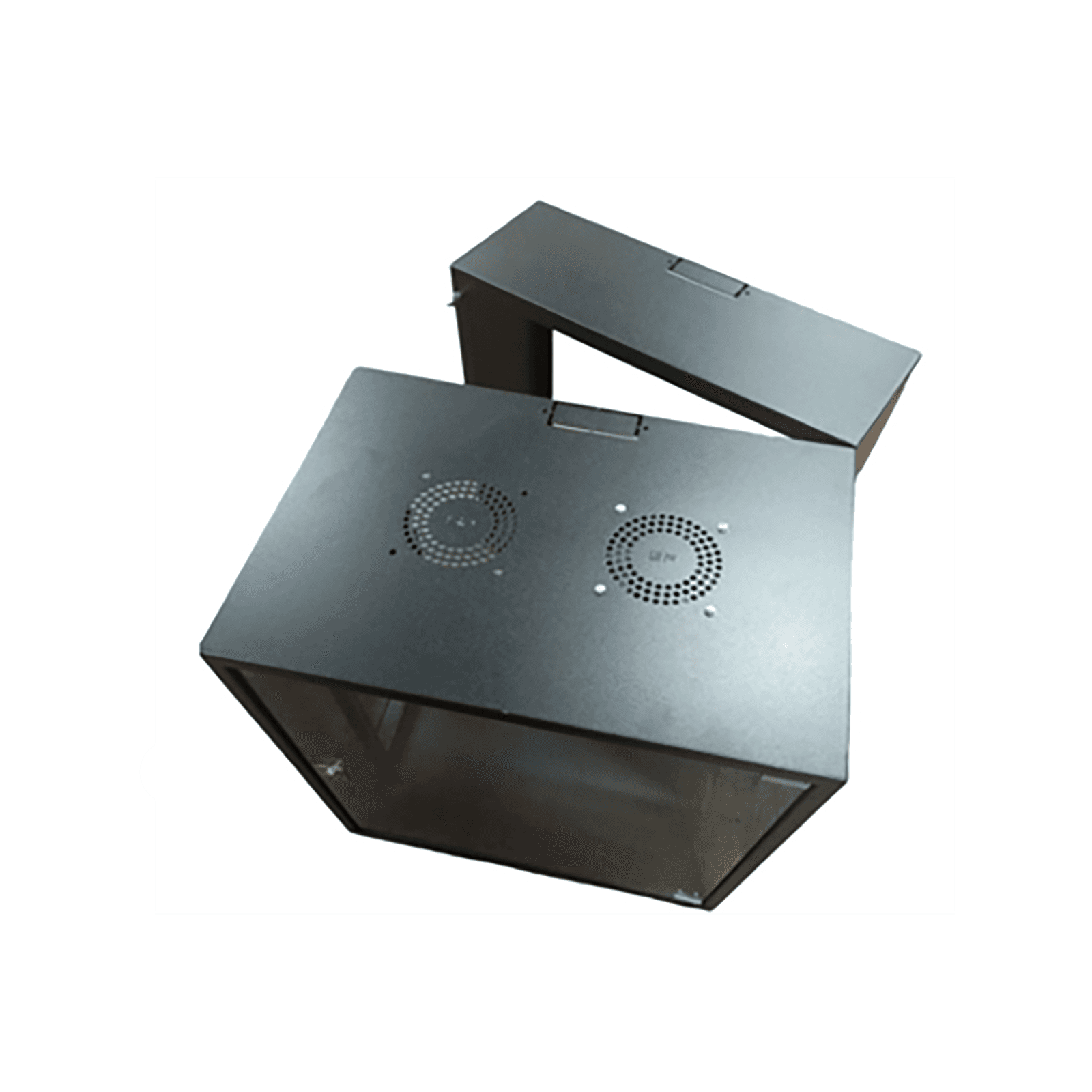 Zone Lite 15U 400+200mm Swing Frame Black Wall Mount Cabinet — image 1