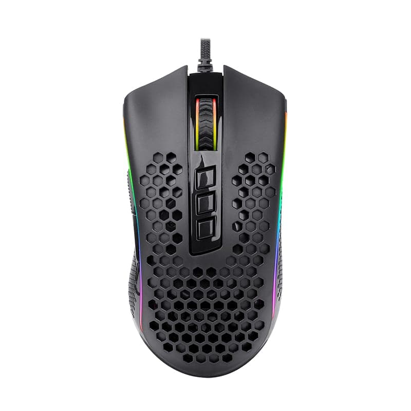 REDRAGON STORM 12400DPI 7 Buttons|Ergonomic Design|P3327 Optical Sensor|Lightweight Body|RGB Backlit gaming Mouse - Black — image 1
