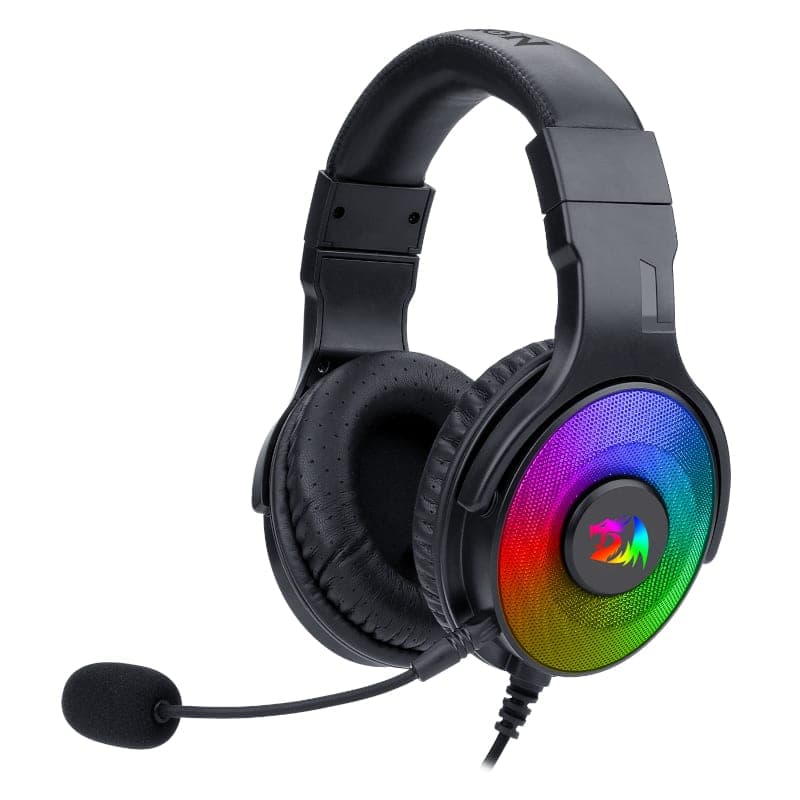 REDRAGON Over-Ear PANDORA USB (Power Only)|Aux (Mic and Headset) RGB Gaming Headset - Black — image 1