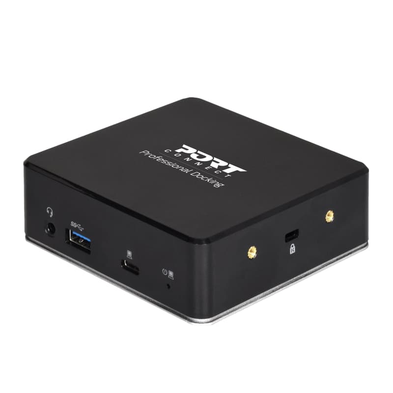 Port USB Type-C to 1 x RJ45|2 x USB3.1 Gen1|2 x HDMI|1 x Type-C|1 x USB3.1 Gen1 | Apple Charging 2.4A|1 x Aux Dock - Black — image 1