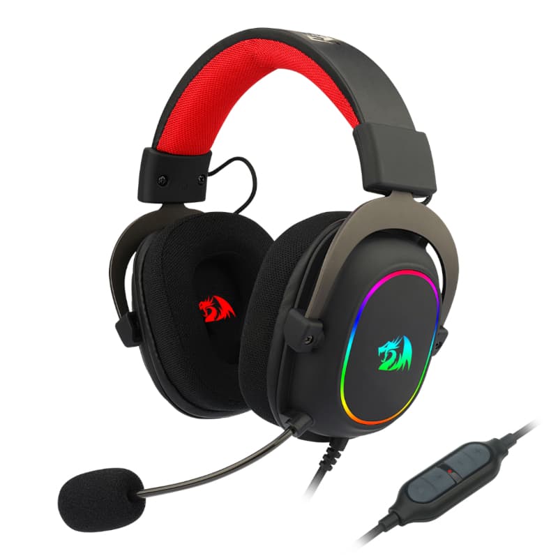 REDRAGON Over-Ear ZEUS-X USB RGB Gaming Headset - Black — image 1
