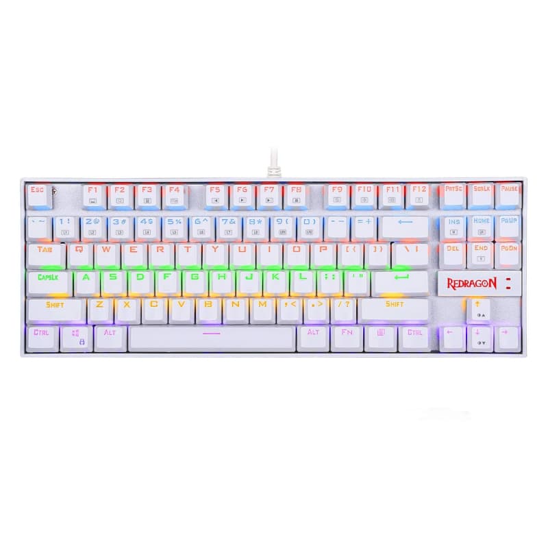 REDRAGON KUMARA Mechanical 87 Key|RGB Backlit Gaming Keyboard - White — image 1