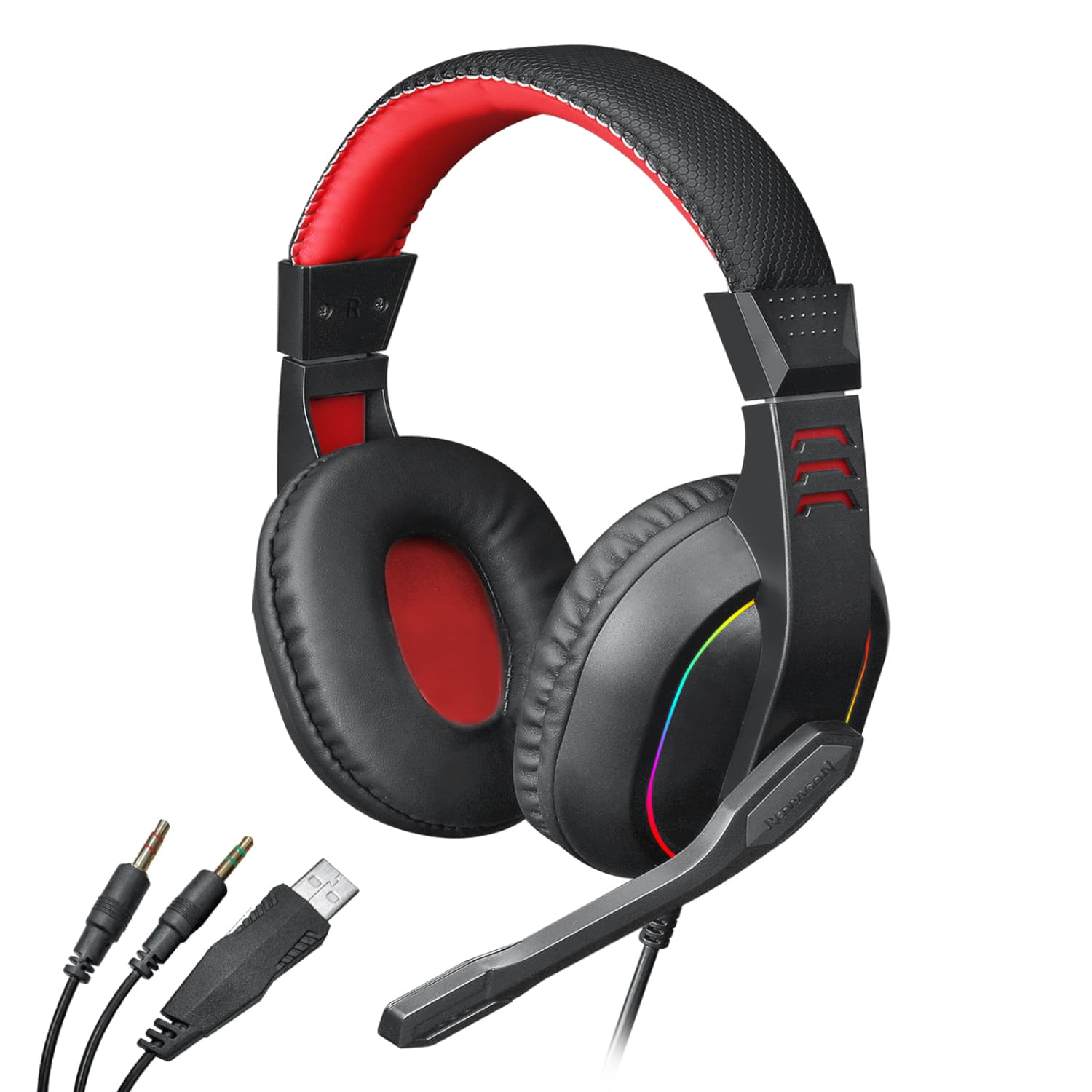 Redragon Over-Ear ARES Aux RGB Gaming Headset - Black — image 1