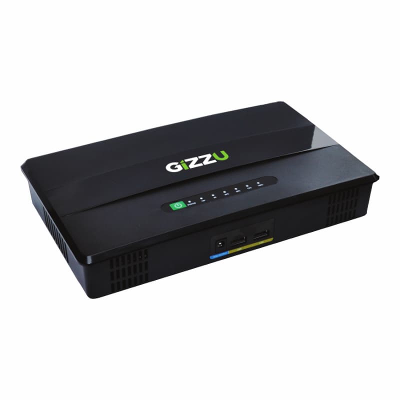 GIZZU 60W 69Wh 21600mAh Mini POE DC UPS LifePO4 - Black — image 1