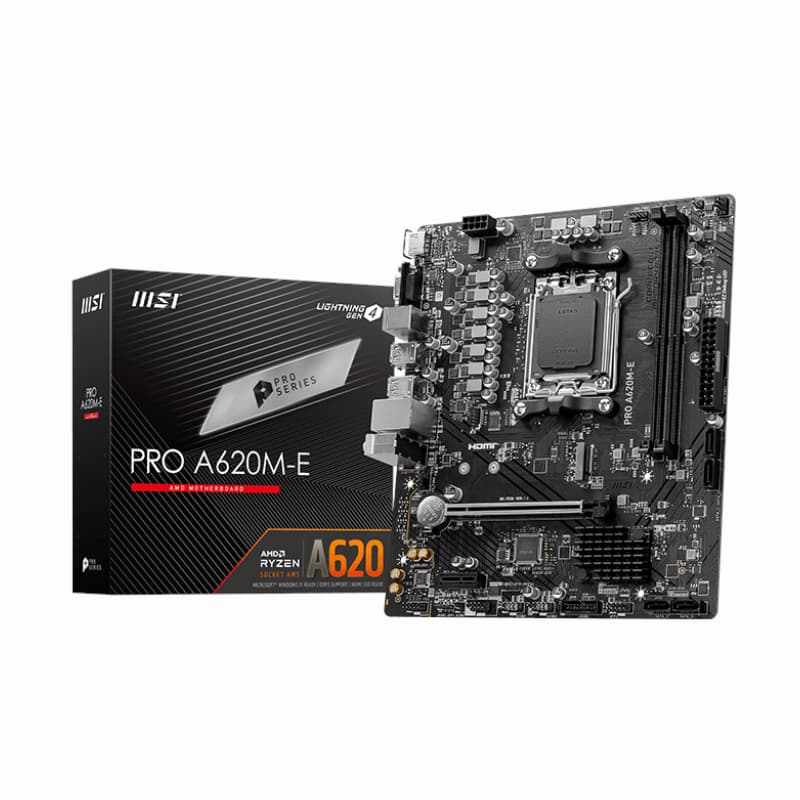 MSI A620M-E PRO AMD AM5 MATX Gaming Motherboard — image 1