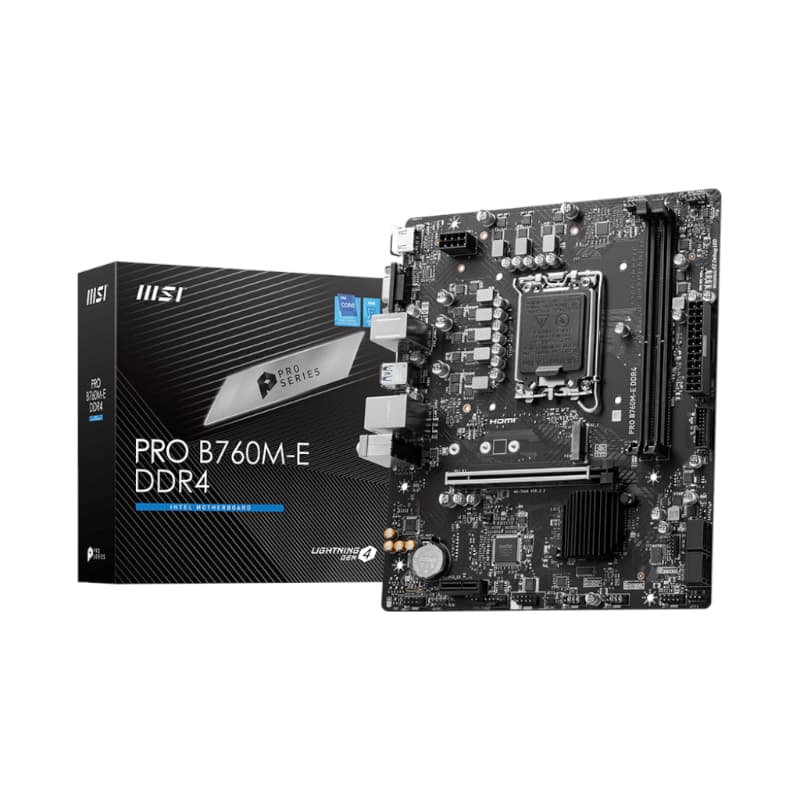 MSI PRO B760M-E DDR4 Intel LGA1700 mATX Motherboard — image 1