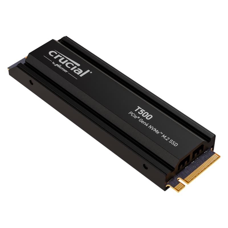 Crucial T500 1TB M.2 NVMe Gen4 with Heatsink NAND SSD — image 1