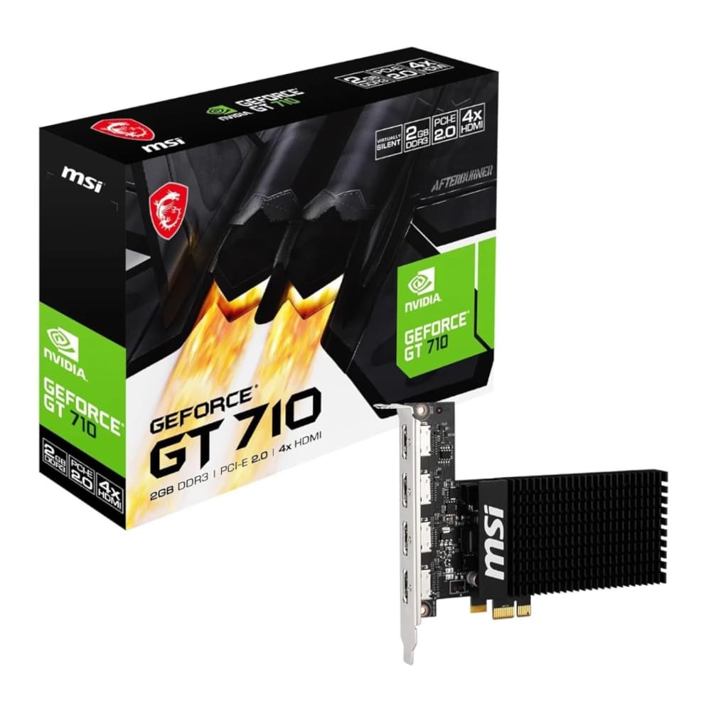 MSI Nvidia GeForce GT 710 2GD3H 2GB 64-BIT 4x HDMI Graphics Card — image 1