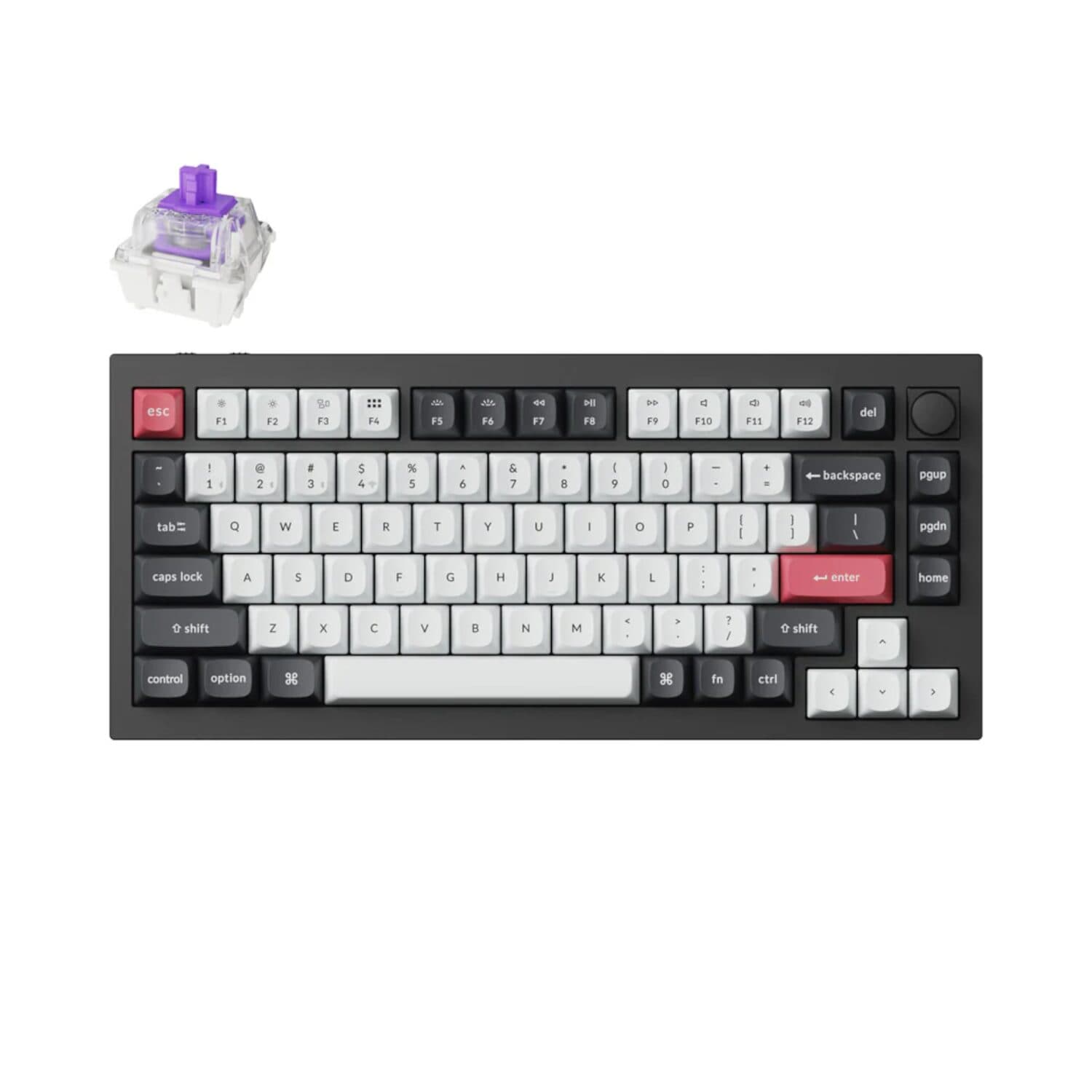 Keychron Q1H-M1 QMK Wireless Custom Keyboard - Black — image 1