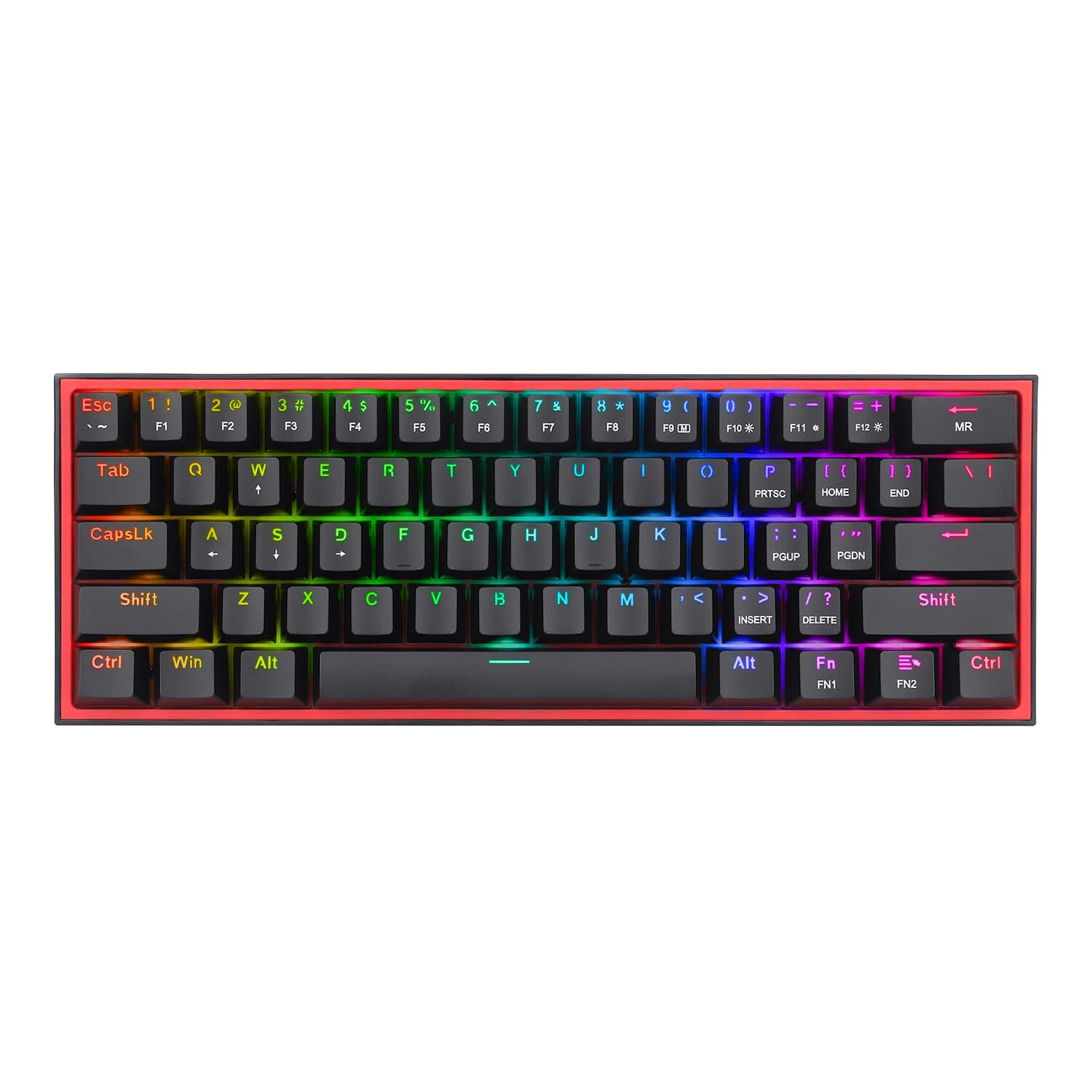Redragon K616 FIZZ Pro 61-Key RGB Mechanical Gaming Keyboard – Black (60%, RGB, Wireless/Wired, Hot-Swappable) — image 1