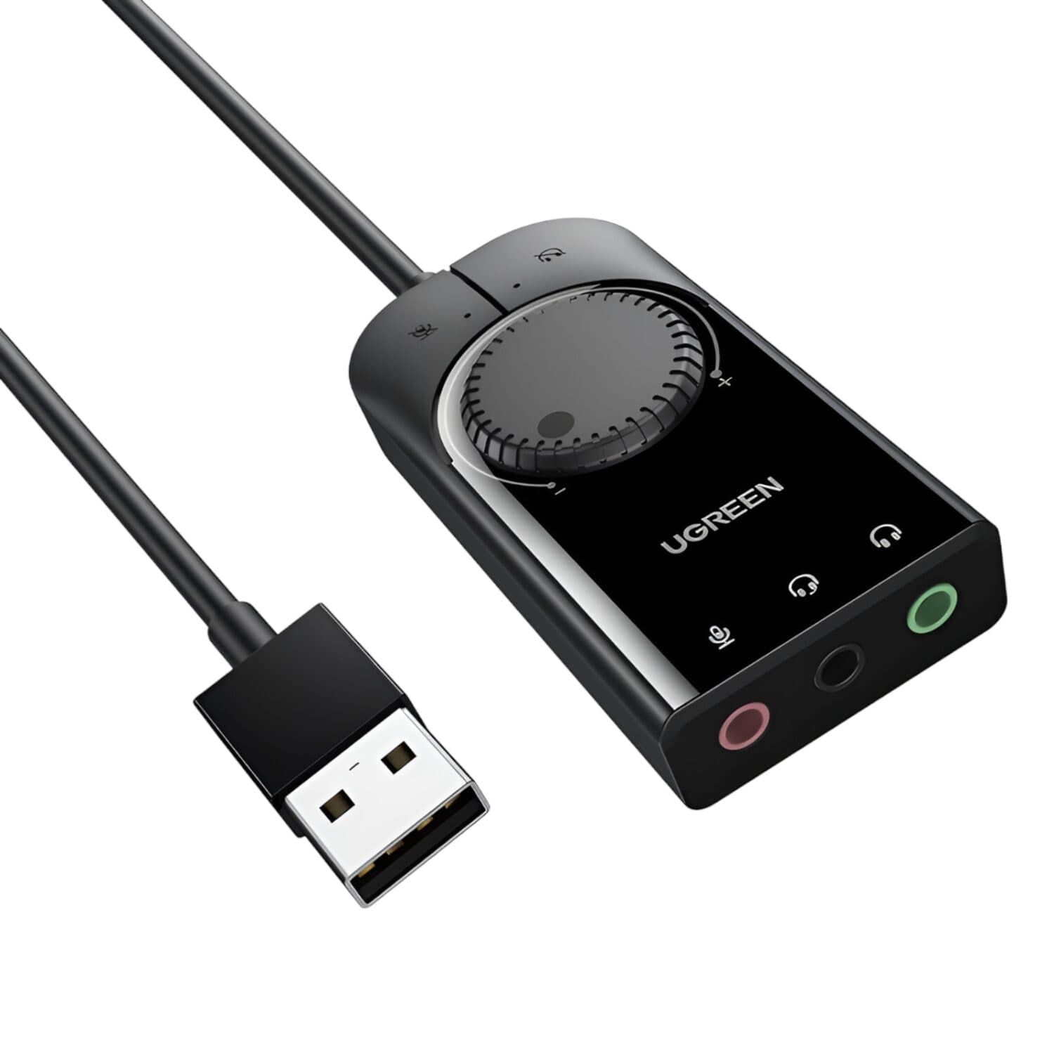 UGREEN CM129-40964 USB-A to 3.5mm External Stereo Sound Adapter - Black — image 1