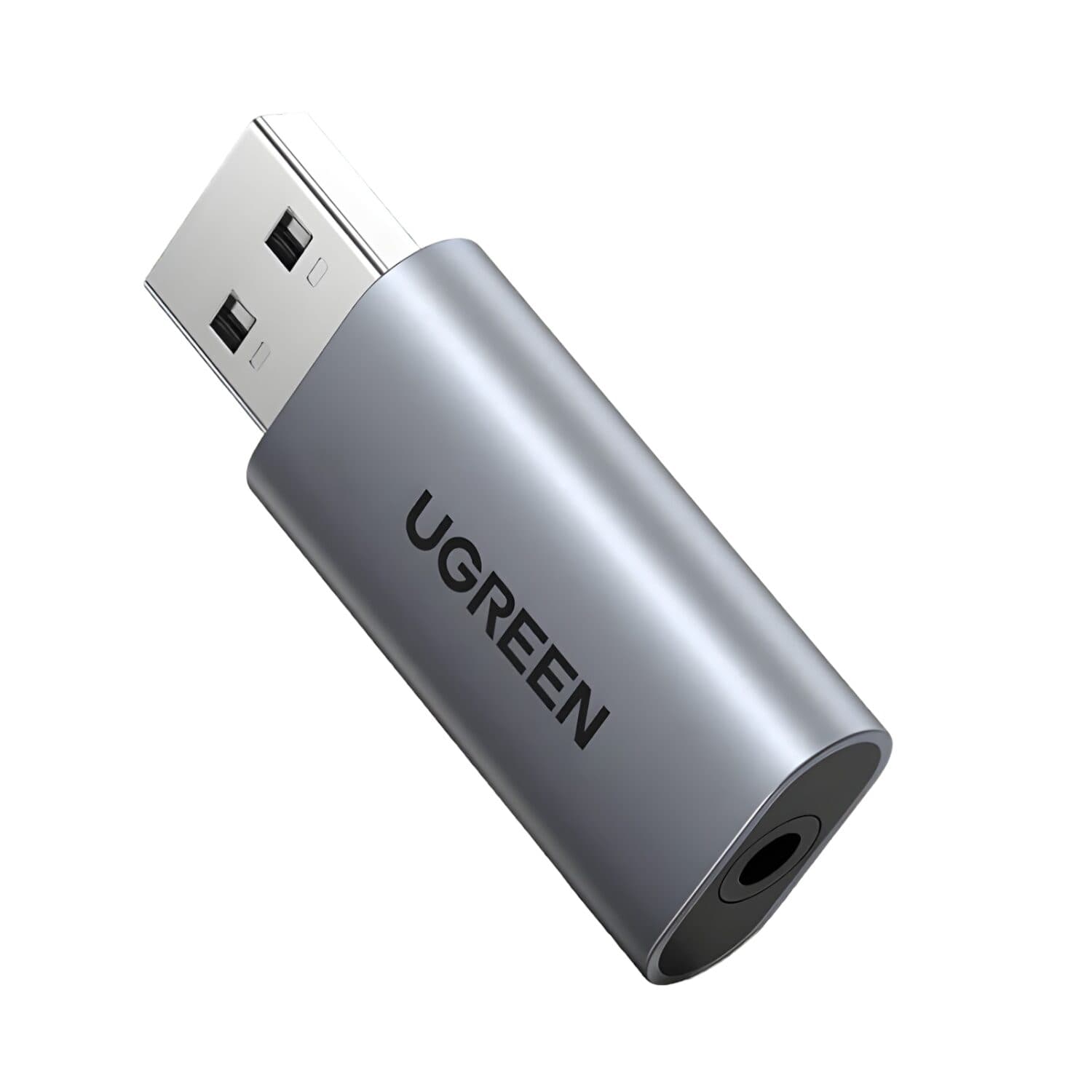 UGREEN CM383-80864 USB-A to 3.5mm Audio Jack External Sound Adapter - Silver — image 1