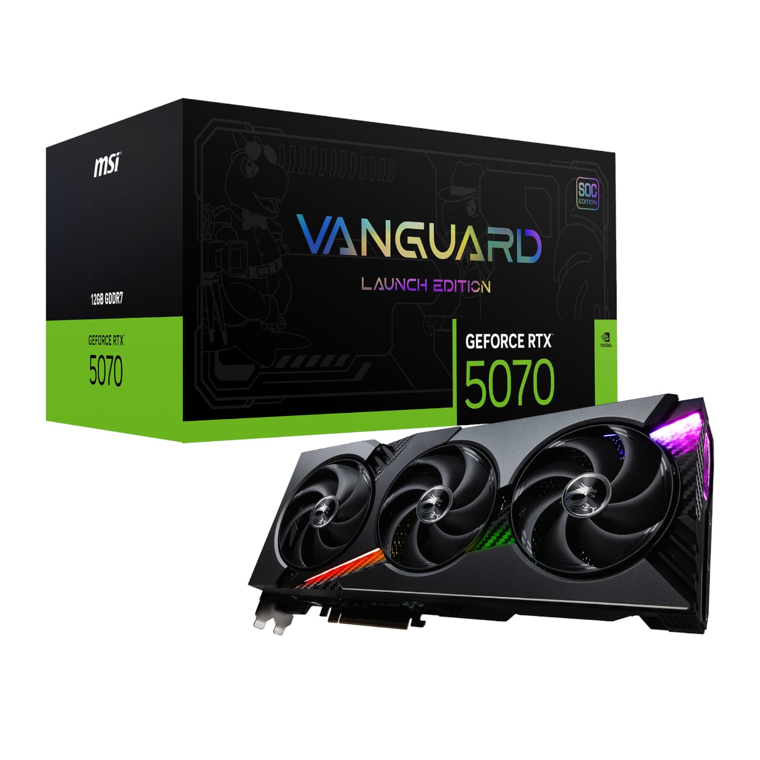 MSI GeForce RTX 5070 VANGUARD SOC Launch Edition 12GB Graphics Card — image 1