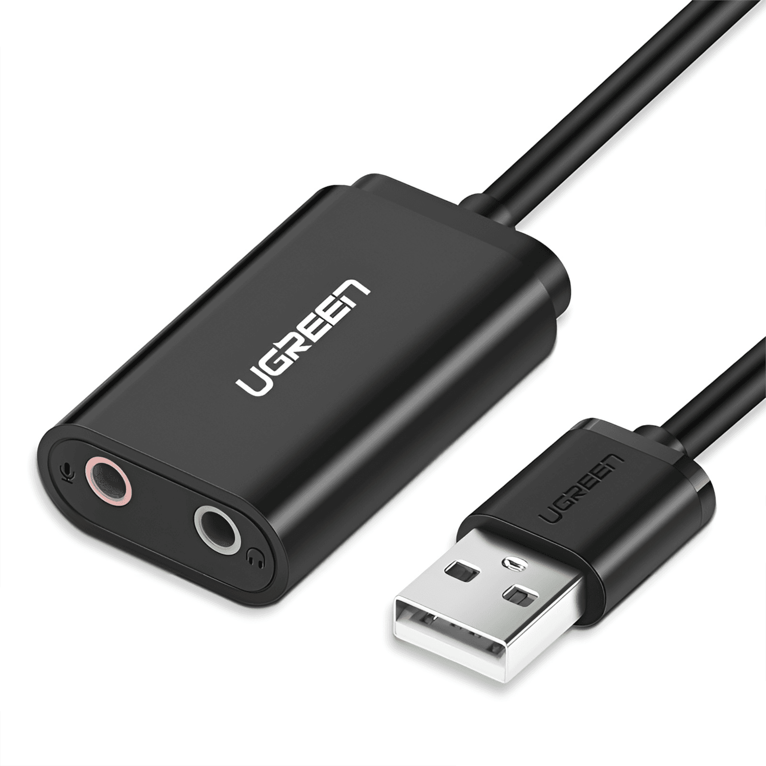 UGREEN USB to 3.5mm External Stereo Sound Adapter - Black — image 1