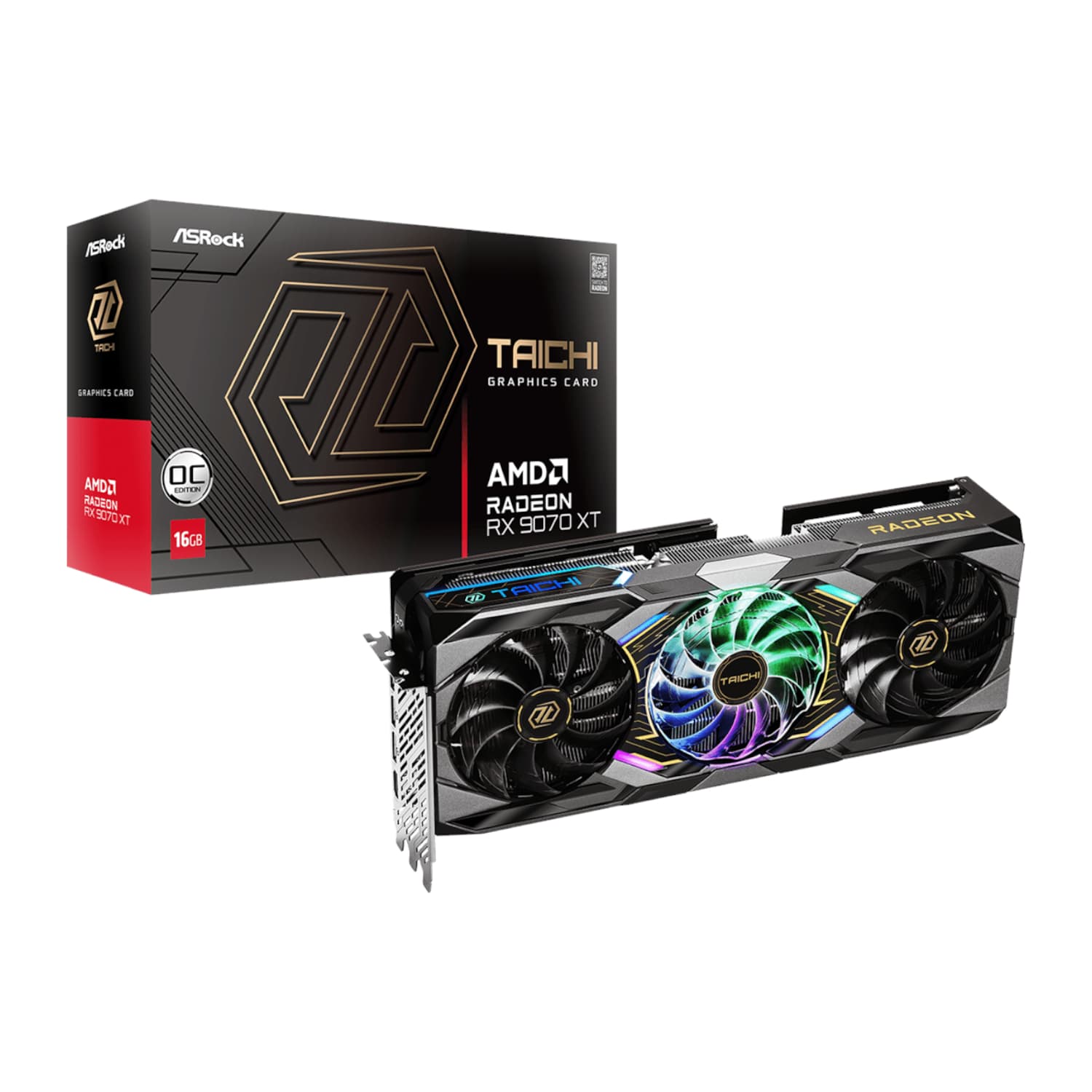 ASRock Radeon RX9070 XT Taichi 16G OC Graphics Card — image 1