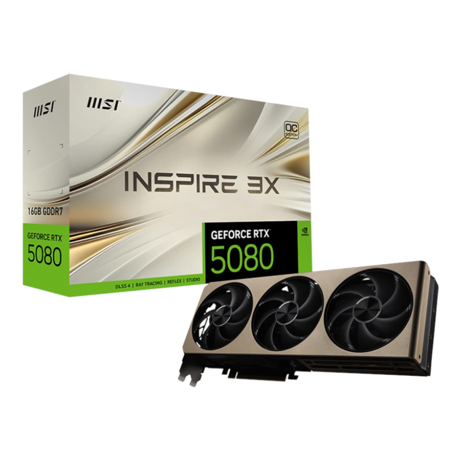 MSI GeForce RTX 5080 16GB INSPIRE 3X OC Graphics Card — image 1