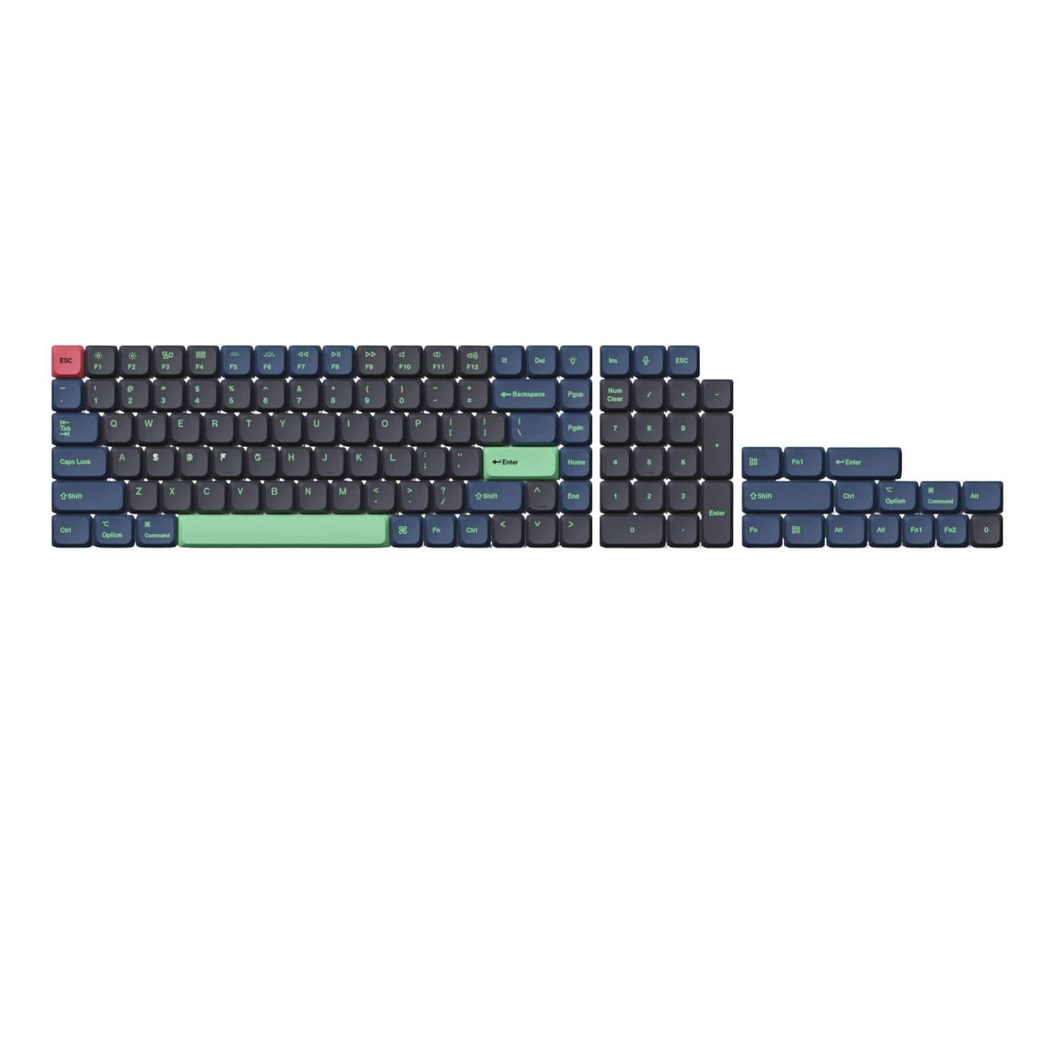 Keychron Low Profile Dye-Sub PBT LSA Full Set Keycap Set – Hacker Edition (133 Keys, PBT, Low Profile) — image 1