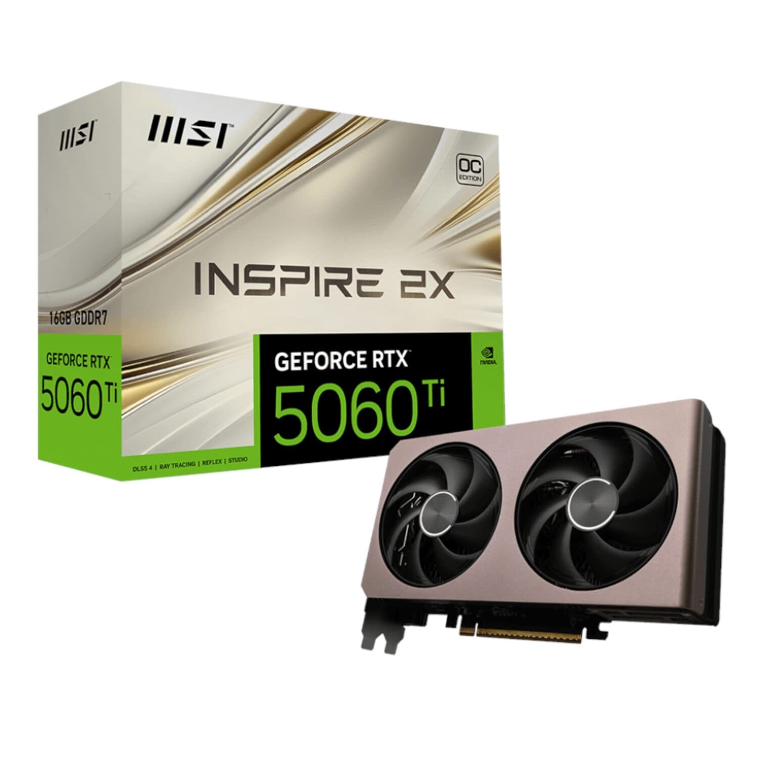 MSI GeForce RTX 5060 Ti 16GB INSPIRE 2X OC Graphics Card — image 1