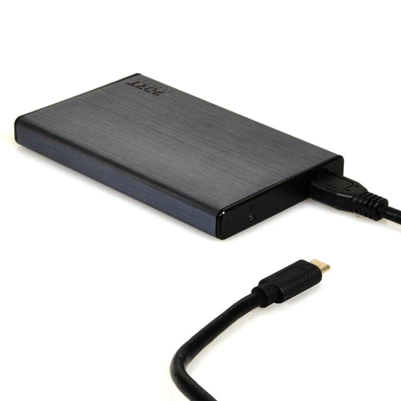 Port Connect 2.5" USB-C External HDD Enclosure Black — image 1