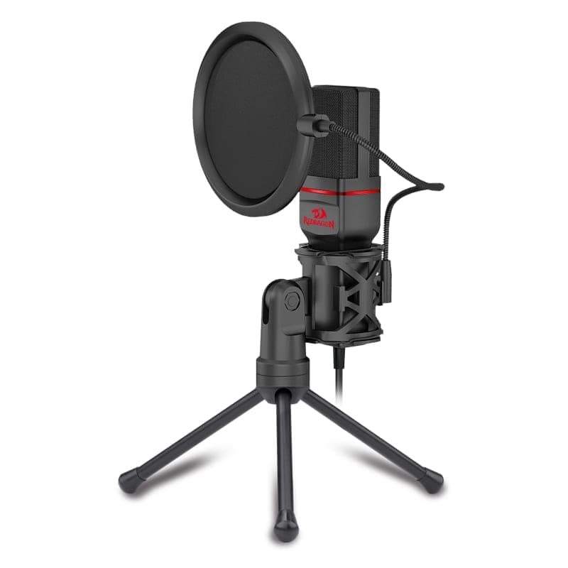 REDRAGON SEYFERT 3.5mm Aux Gaming Mic and Tripod - Black — image 1