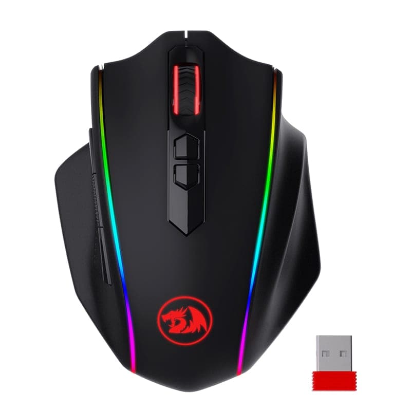 REDRAGON VAMPIRE ELITE Wireless 16000DPI|8 Button|Ergonomic Design|P3335 Optical Sensor|Type-C Cable|RGB Backlit Gaming Mouse - Black — image 1