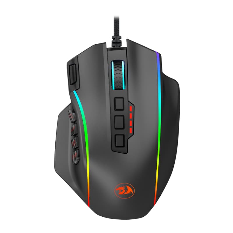 REDRAGON PERDICTION 4 12400DPI RGB MMO Ergo Gaming Mouse - Black — image 1