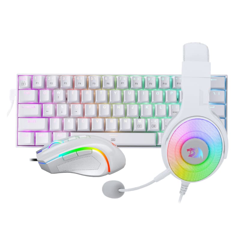 REDRAGON 3IN1 MS|HS|KB WIRED COMBO - WHITE — image 1