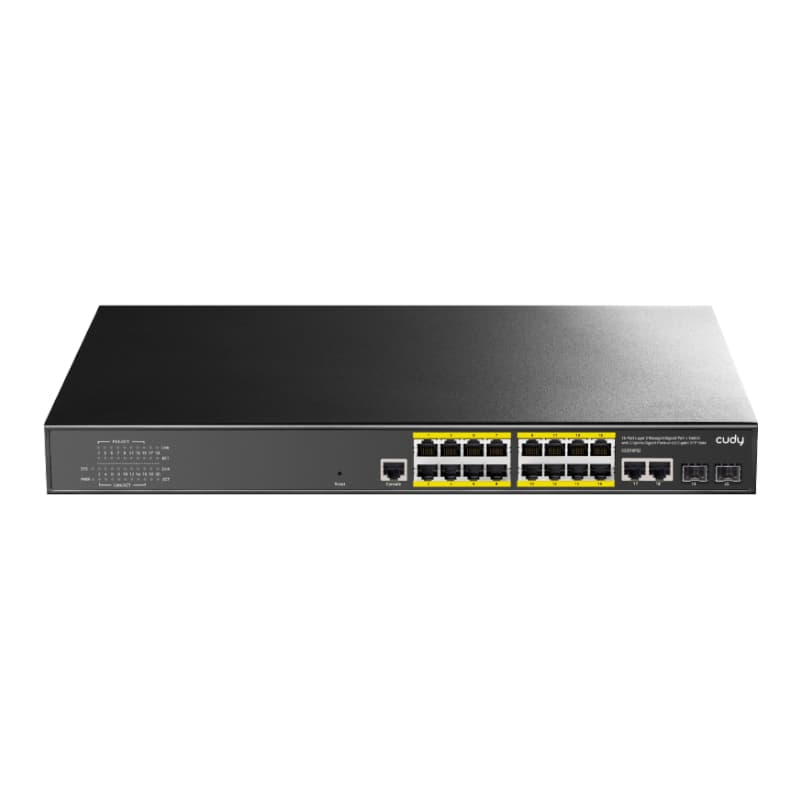 Cudy 16 Port Layer 2 Managed Gigabit PoE Switch — image 1
