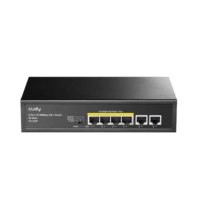 Cudy 6-Port Ethernet Unmanaged Switch - 4 Ports POE — image 1
