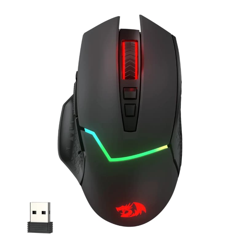 REDRAGON Mirage Pro 8000DPI RGB Wireless Gaming Mouse - Black — image 1