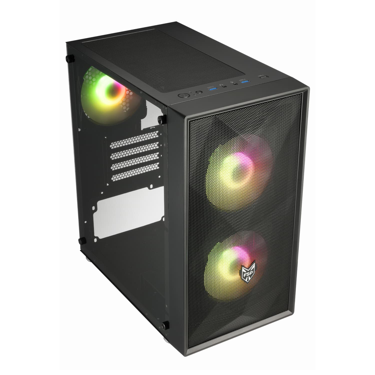 FSP CST130A Micro-ATX Gaming Chassis - Black — image 1