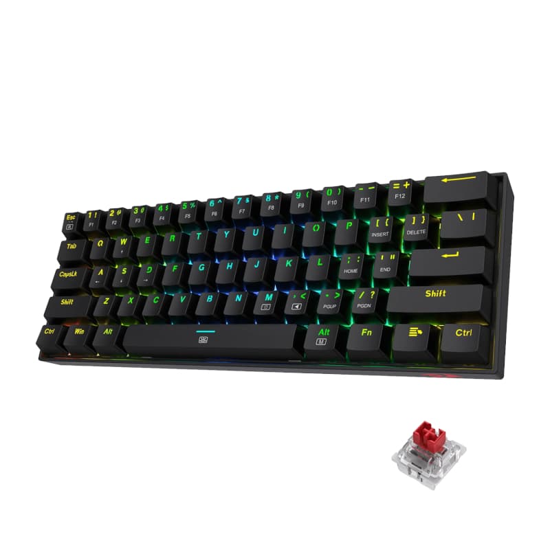 REDRAGON DRAGONBORN Wired Mechanical Keyboard RGB 67Key Design - Black — image 1