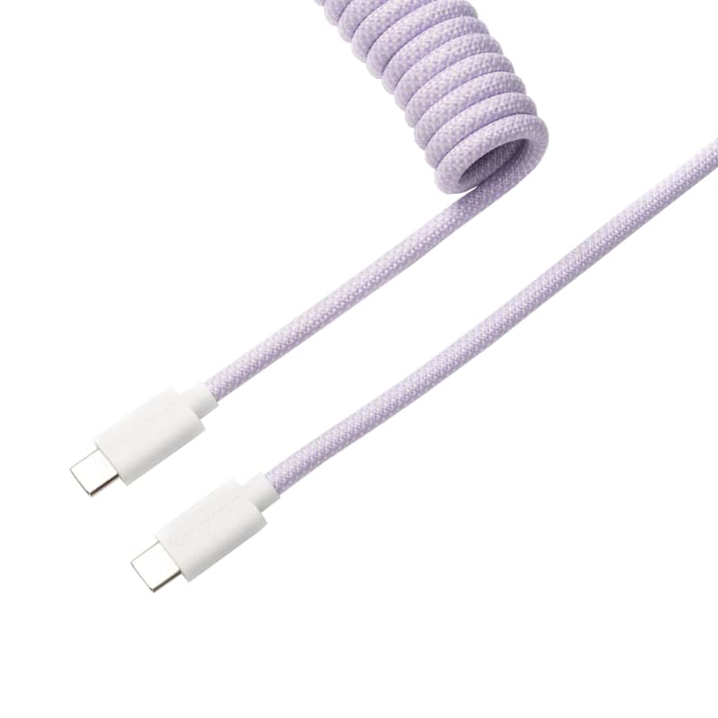 Keychron Coiled Aviator Cable - Light Purple/Straight — image 1