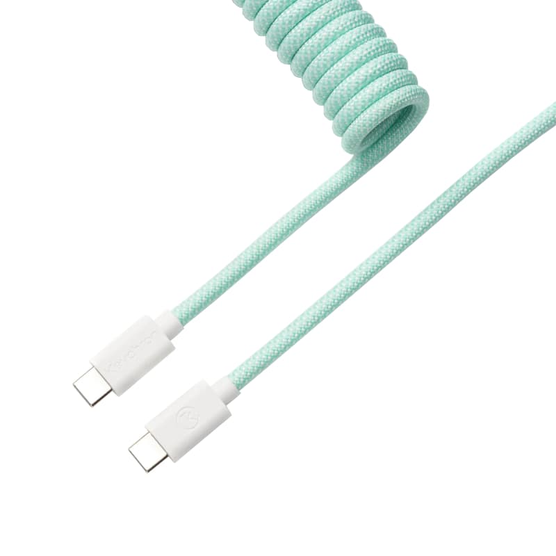 Keychron Coiled Aviator Cable - Mint/Straight — image 1
