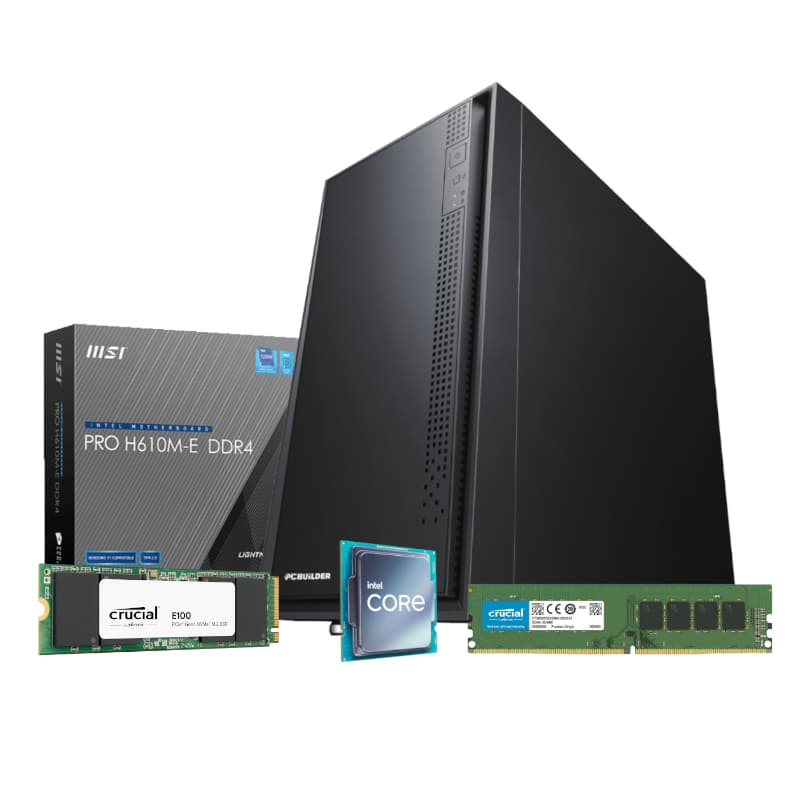 PCBuilder Intel i3-12100 OFFICE MASTER Core Windows 11 Pro Desktop PC — image 1