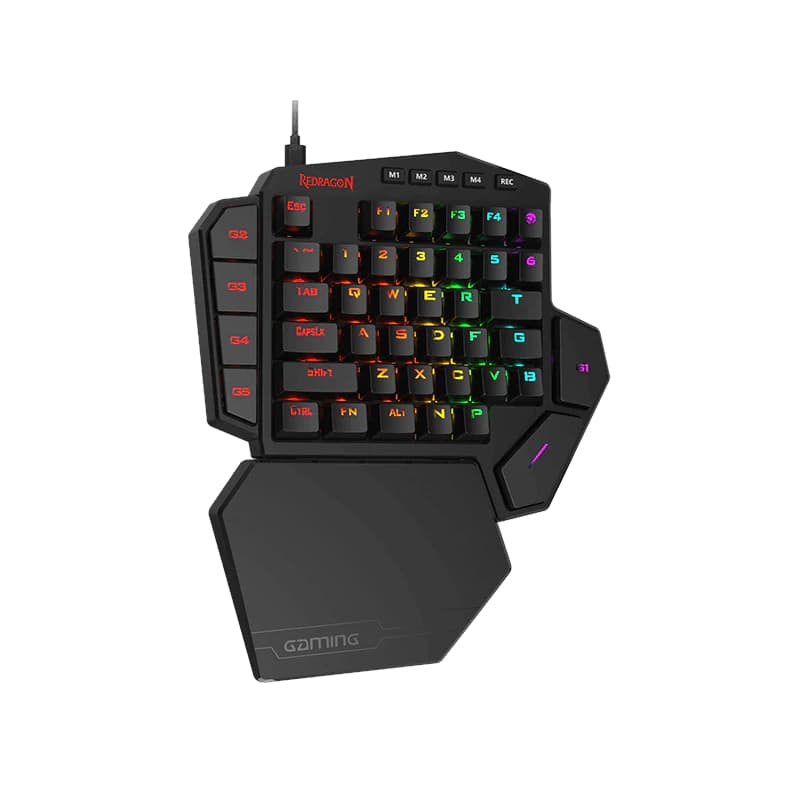 REDRAGON Diti Elite Pro One-Handed RGB Wireless Mechanical Gaming Keyboard - Black — image 1
