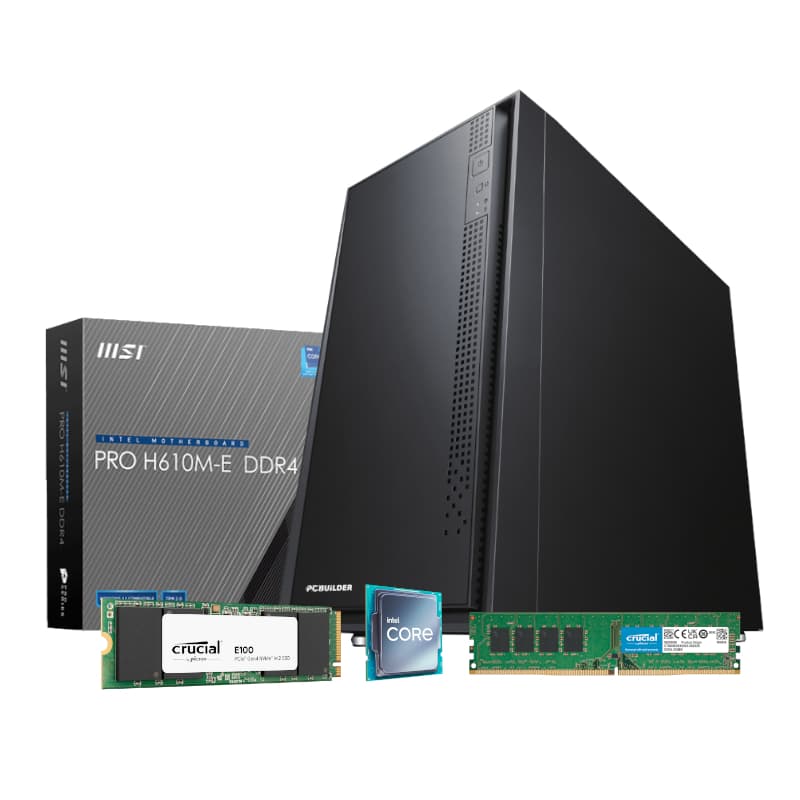 PCBuilder Intel i5-12400 HOME MASTER Windows 11 Desktop PC — image 1