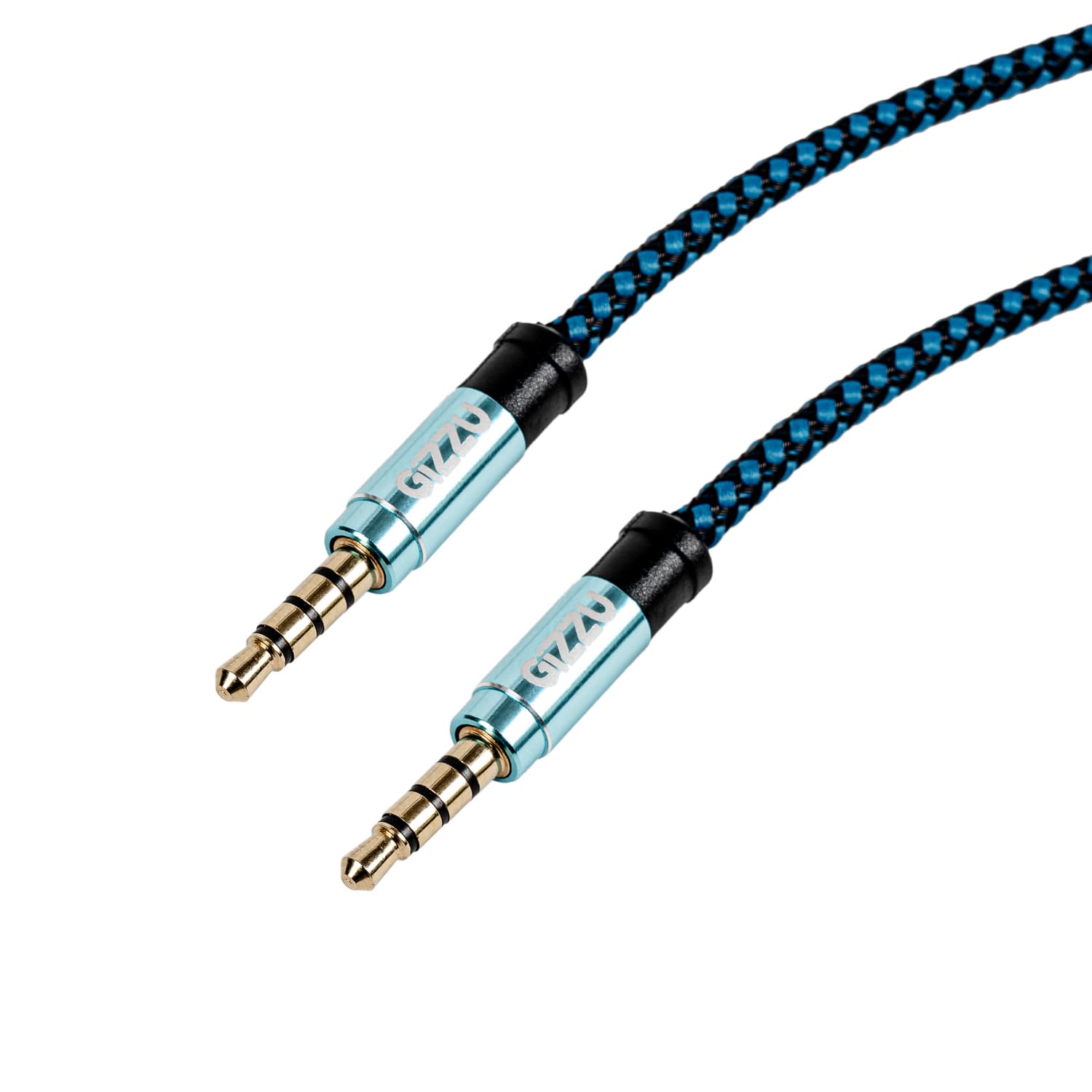 Gizzu 3.5mm AUX Cable 1.5m - Black/Blue — image 1