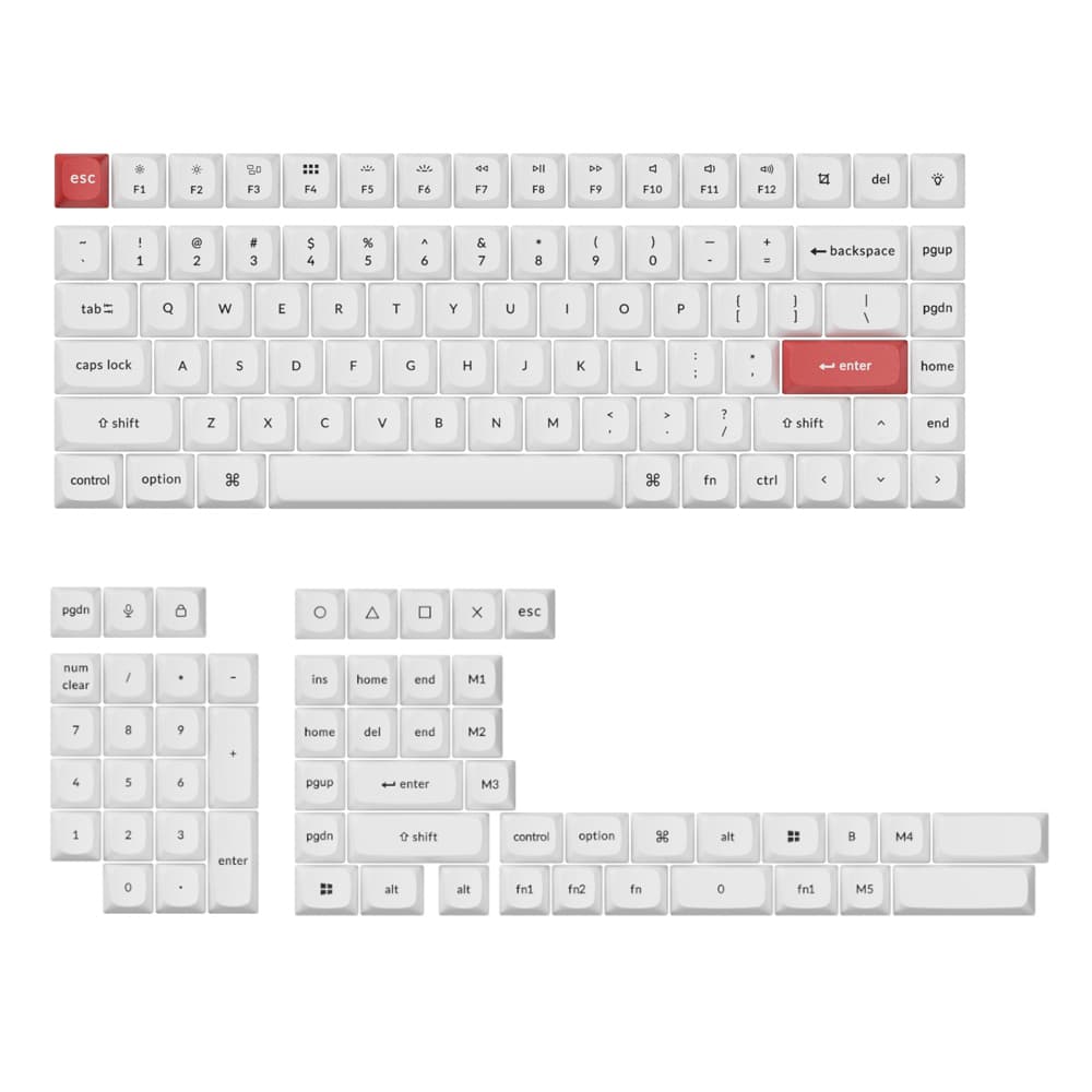 Keychron Double Shot PBT OSA Full Keycap Set - Black/White — image 1