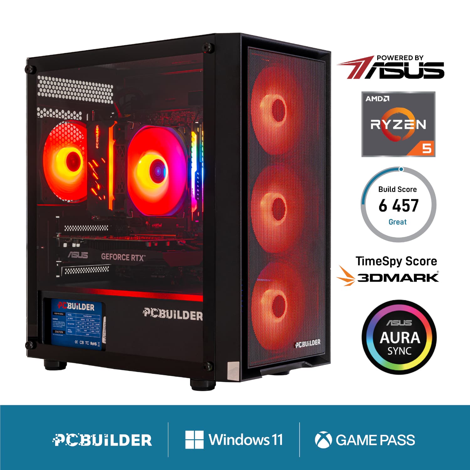 PCBuilder Ryzen 5 5600XT SENTINEL Windows 11 Gaming PC — image 1