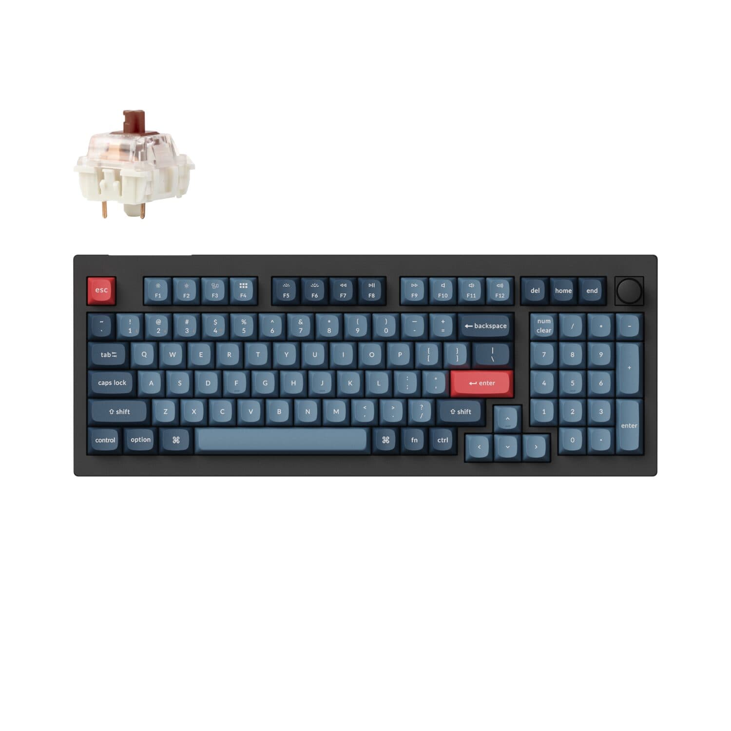 Keychron V5 Max Wireless Custom Keyboard - BROWN Switch — image 1