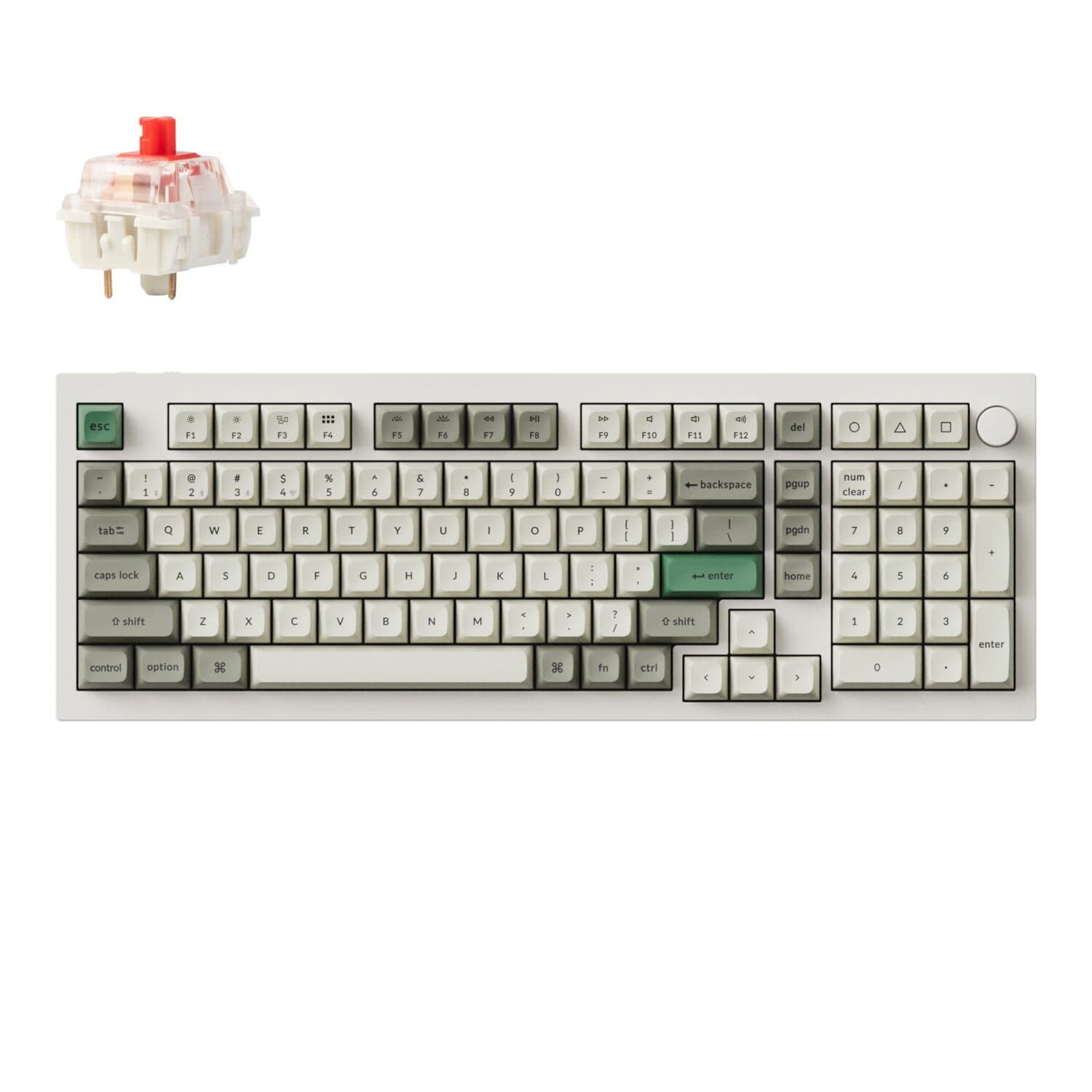 Keychron Q5M-P1 QMK/VIA Wireless Custom Keyboard - Shell White — image 1