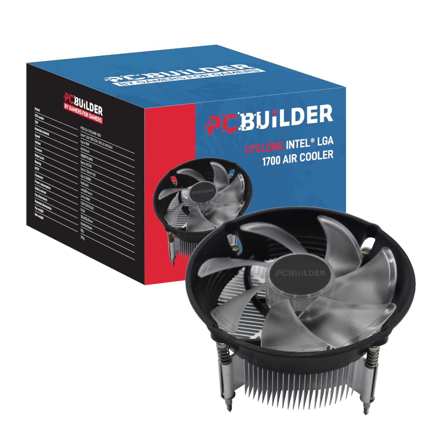 PCBuilder CYCLONE Intel® LGA 1700 Air Cooler — image 1