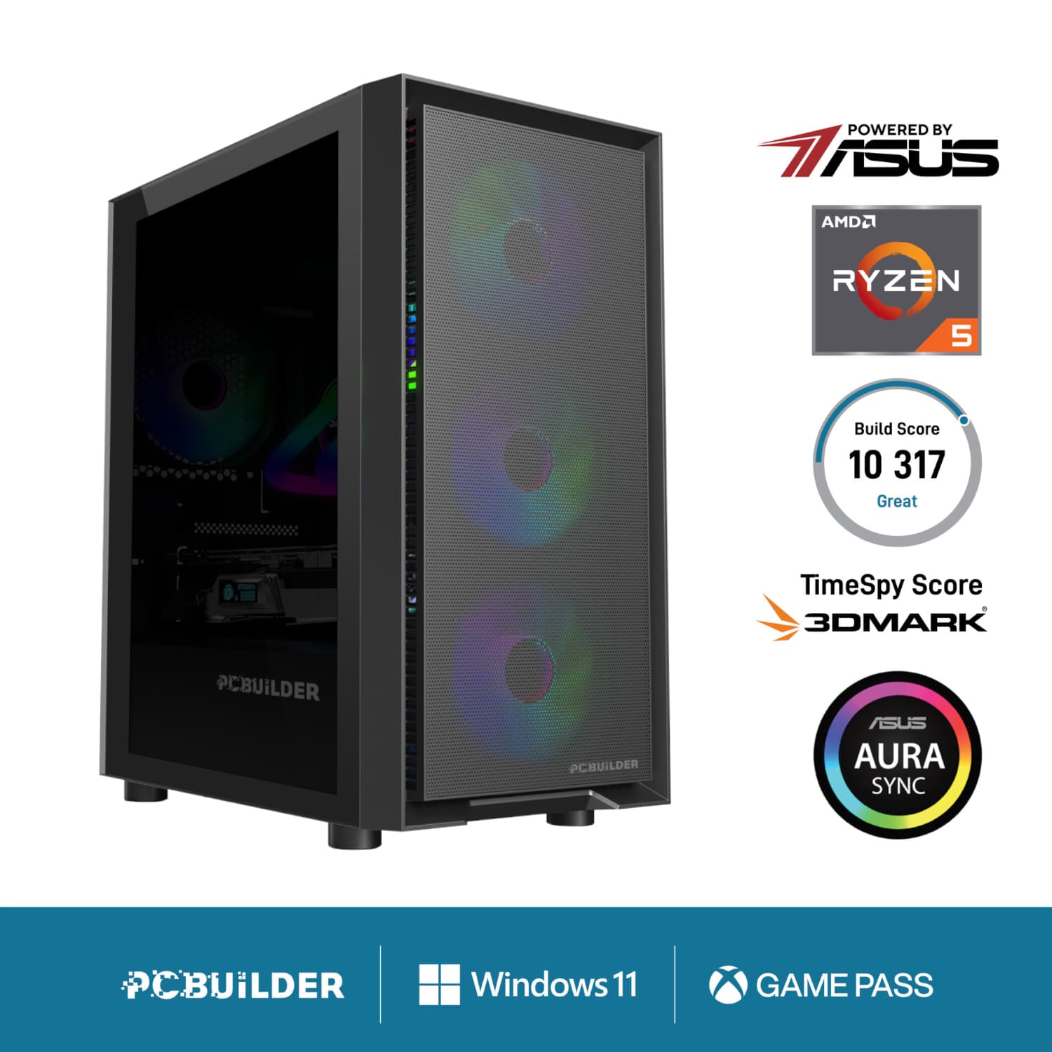 PCBuilder Ryzen 5 5600XT PATHFINDER Windows 11 Gaming PC — image 1