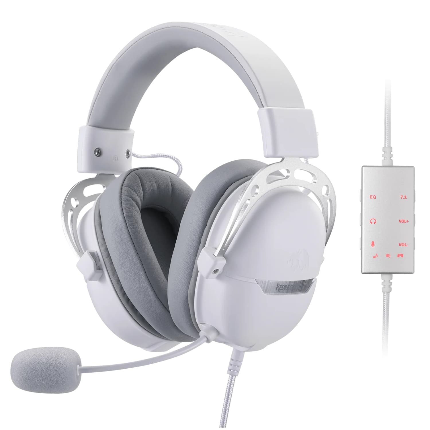 REDRAGON Over-Ear AURORA Gaming Headset - White — image 1